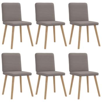 ARDEBO.de - Esszimmerstühle 6 Stk. Taupe Stoff