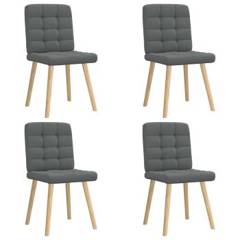 ARDEBO.de - Esszimmerstühle 4 Stk. Dunkelgrau Stoff