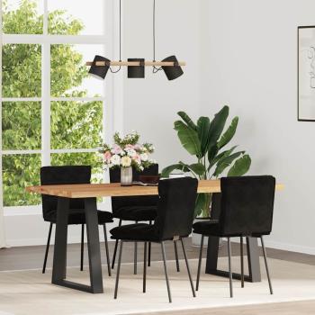 ARDEBO.de - Esszimmerstühle 4 Stk. Schwarz Samt