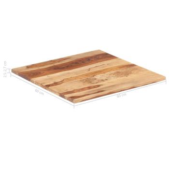 Tischplatte Massivholz Palisander 25-27 mm 60×60 cm