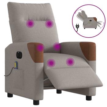 ARDEBO.de - Massagesessel Elektrisch Taupe Stoff