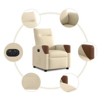 Relaxsessel Elektrisch Creme Stoff