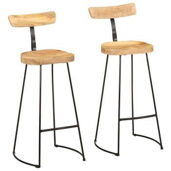 ARDEBO.de - Barhocker 2 Stk. 49x43x103 cm Mango Massivholz