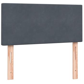 Boxspringbett mit Matratze Dunkelgrau 80x210 cm Samt