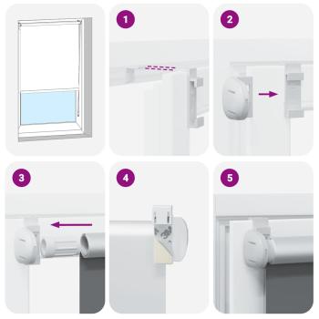 Verdunkelungsrollo Kaffeebraun 60x175cm Stoffbreite 55,7 cm