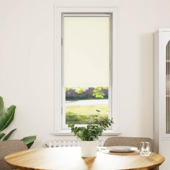 ARDEBO.de - Verdunkelungsrollo Cremeweiß 40x150cm Stoffbreite 35,7 cm
