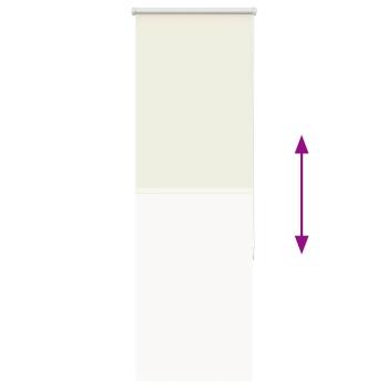 Verdunkelungsrollo Cremeweiß 40x175cm Stoffbreite 35,7 cm