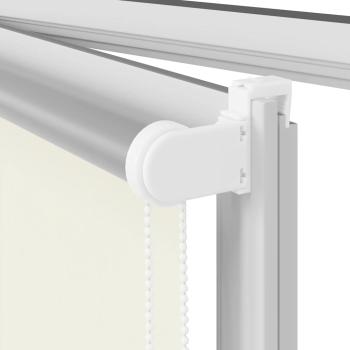 Verdunkelungsrollo Cremeweiß 135x150cm Stoffbreite 131,6cm