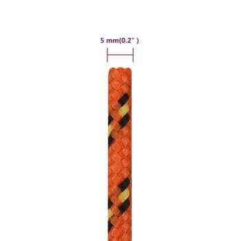 Bootsseil Orange 5 mm 50 m Polypropylen