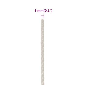 Arbeitsseil Weiß 3 mm 100 m Polypropylen
