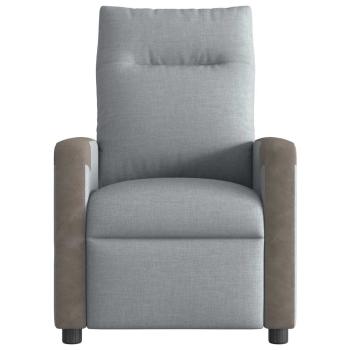 Massagesessel Hellgrau Stoff