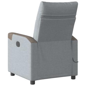 Massagesessel Hellgrau Stoff