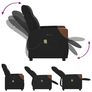 Massagesessel Elektrisch Schwarz Stoff