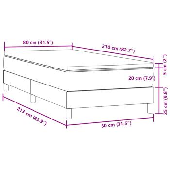 Boxspringbett mit Matratze Dunkelblau 80x210 cm Samt