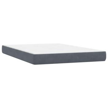 Boxspringbett mit Matratze Dunkelgrau 140x210 cm Samt
