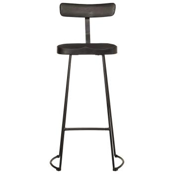 Barhocker 2 Stk. Schwarz 49x43x103 cm Mango Massivholz