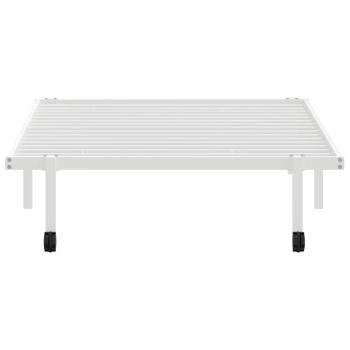 Bettgestell ohne Matratze Klappbar Weiß 107x203 cm Stahl