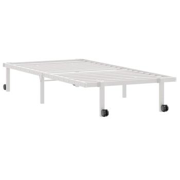 ARDEBO.de - Bettgestell ohne Matratze Klappbar Weiß 90x190 cm Stahl