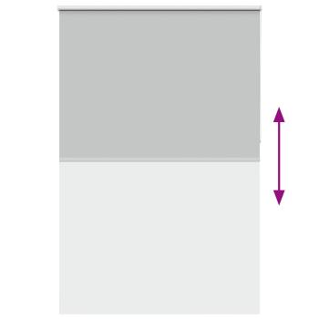 Verdunkelungsrollo Hellgrau 150x230cm Stoffbreite 146,6cm
