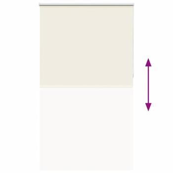 Verdunkelungsrollo Cremeweiß 120x230cm Stoffbreite 116,6cm