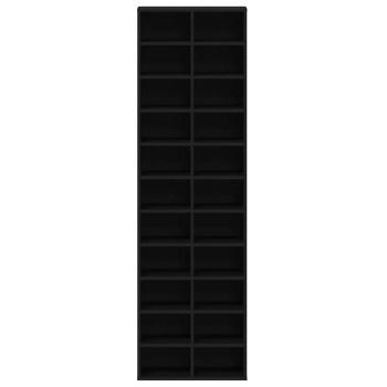Schuhschrank Schwarz Eichen-Optik 54x34x183 cm Holzwerkstoff