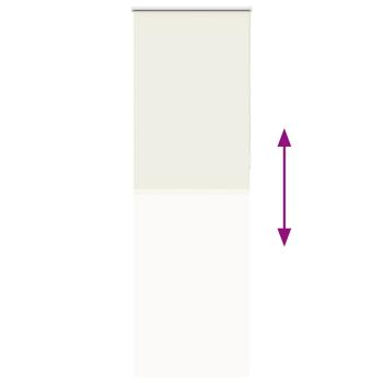 Verdunkelungsrollo Cremeweiß 70x210cm Stoffbreite 65,7 cm