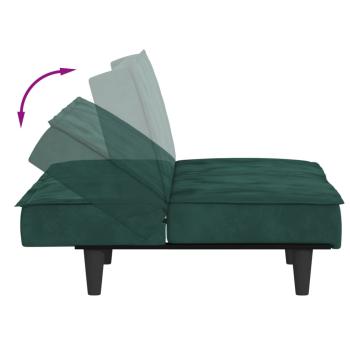 Schlafsofa Dunkelgrün Samt