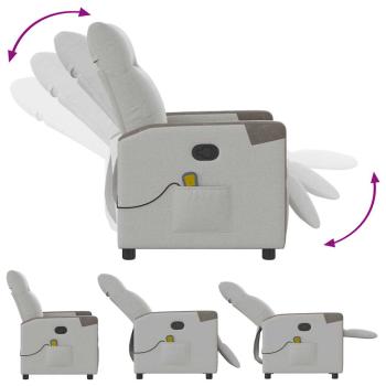 Massagesessel Wolkengrau Stoff