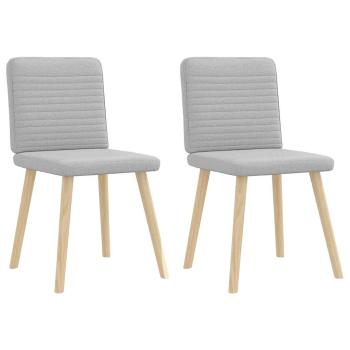 ARDEBO.de - Esszimmerstühle 2 Stk. Wolkengrau Stoff