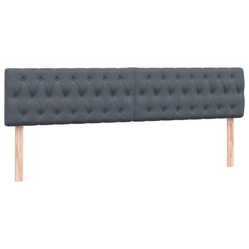 Boxspringbett mit Matratze Dunkelgrau 180x220 cm Samt