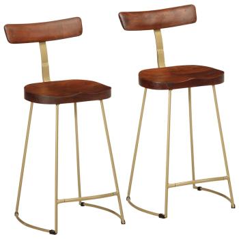 ARDEBO.de - Barhocker 2 Stk. 49x43x88 cm Mango Massivholz
