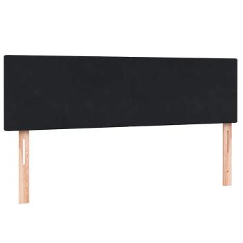Boxspringbett mit Matratze Schwarz 160x210 cm Samt