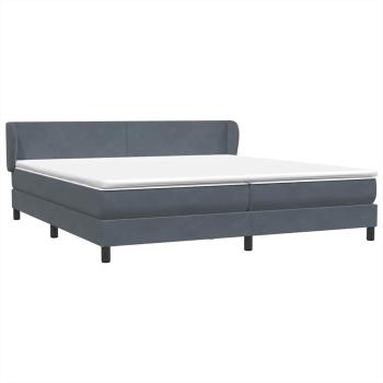 Boxspringbett mit Matratzen Dunkelgrau 180x220 cm Samt
