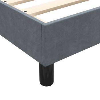 Boxspringbett mit Matratzen Dunkelgrau 180x220 cm Samt
