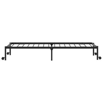 Bettgestell ohne Matratze Klappbar Schwarz 107x203 cm Stahl