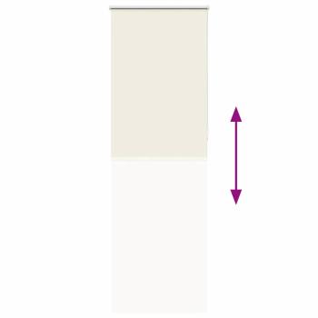 Verdunkelungsrollo Cremeweiß 65x210cm Stoffbreite 60,7 cm
