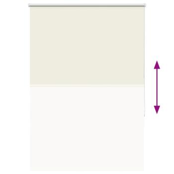 Verdunkelungsrollo Cremeweiß 90x175cm Stoffbreite 85,7 cm