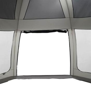 Poolzelt mit abnehmbarem Überzelt Netzwänden Grau 612x612cm
