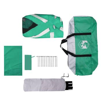 Poolzelt mit abnehmbarem Überzelt Netzwänden Meergrün 670x590cm