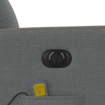 Massagesessel Elektrisch Dunkelgrau Stoff