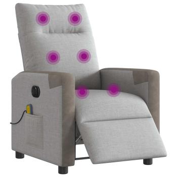 Massagesessel Elektrisch Wolkengrau Stoff