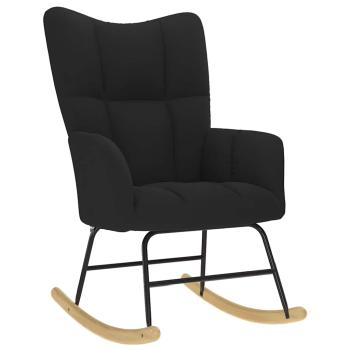 ARDEBO.de - Schaukelstuhl Schwarz Stoff