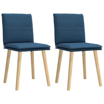 ARDEBO.de - Esszimmerstühle 2 Stk. Blau Stoff