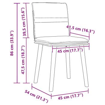 Esszimmerstühle 2 Stk. Blau Stoff