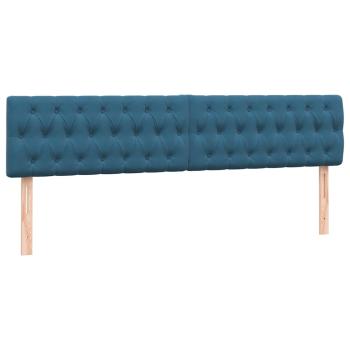 Boxspringbett mit Matratze Dunkelblau 180x220 cm Samt