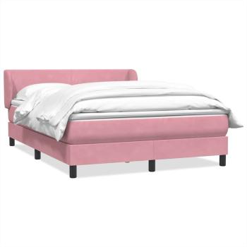 ARDEBO.de - Boxspringbett mit Matratze Rosa 140x210 cm Samt