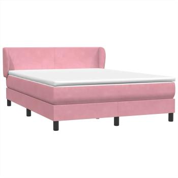 Boxspringbett mit Matratze Rosa 140x210 cm Samt