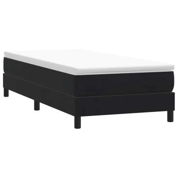 Boxspringbett mit Matratze Schwarz 90x210 cm Samt
