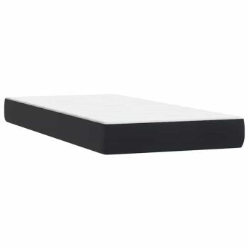 Boxspringbett mit Matratzen Schwarz 180x220 cm Samt