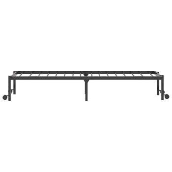 Bettgestell ohne Matratze Klappbar Schwarz 90x200 cm Stahl